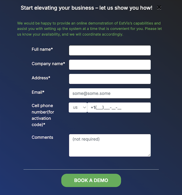 EstVis-signup